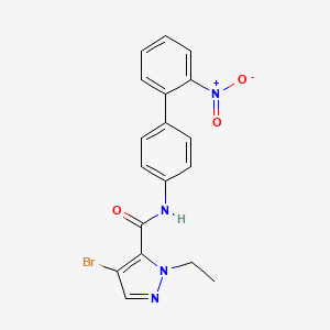 molecular formula C18H15BrN4O3 B4340891 4-bromo-1-ethyl-N-(2'-nitro-4-biphenylyl)-1H-pyrazole-5-carboxamide 