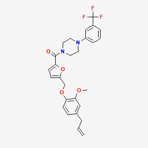 1-{5-[(4-allyl-2-methoxyphenoxy)methyl]-2-furoyl}-4-[3-(trifluoromethyl)phenyl]piperazine