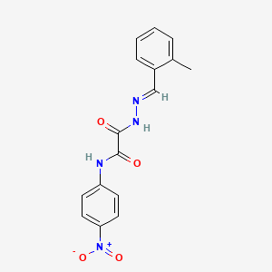 2-{2-[(E)-1-(2-METHYLPHENYL)METHYLIDENE]HYDRAZINO}-N~1~-(4-NITROPHENYL)-2-OXOACETAMIDE