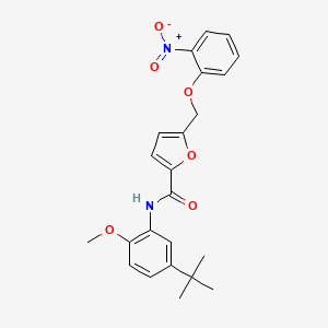 molecular formula C23H24N2O6 B4340959 N-[5-(TERT-BUTYL)-2-METHOXYPHENYL]-5-[(2-NITROPHENOXY)METHYL]-2-FURAMIDE 