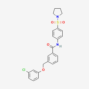 3-[(3-chlorophenoxy)methyl]-N-[4-(1-pyrrolidinylsulfonyl)phenyl]benzamide