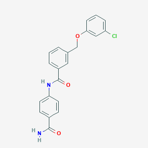 N-(4-carbamoylphenyl)-3-[(3-chlorophenoxy)methyl]benzamide