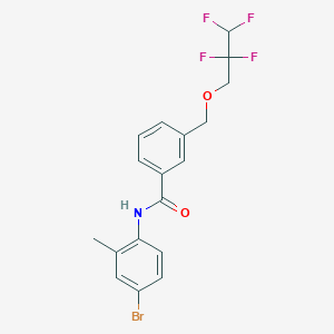 molecular formula C18H16BrF4NO2 B4341061 N-(4-bromo-2-methylphenyl)-3-[(2,2,3,3-tetrafluoropropoxy)methyl]benzamide 