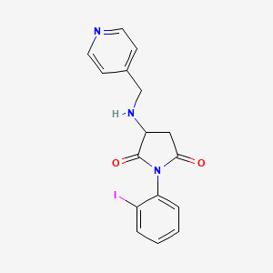 molecular formula C16H14IN3O2 B4341097 1-(2-IODOPHENYL)-3-[(4-PYRIDYLMETHYL)AMINO]DIHYDRO-1H-PYRROLE-2,5-DIONE 