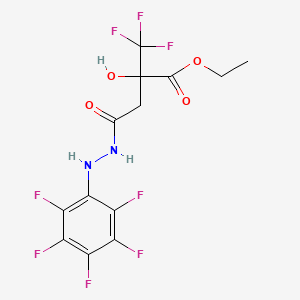 ethyl 2-hydroxy-4-oxo-4-[2-(pentafluorophenyl)hydrazino]-2-(trifluoromethyl)butanoate