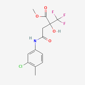 molecular formula C13H13ClF3NO4 B4341152 methyl 4-(3-chloro-4-methylanilino)-2-hydroxy-4-oxo-2-(trifluoromethyl)butanoate 