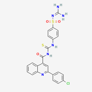 4-[({[4-({[AMINO(IMINO)METHYL]AMINO}SULFONYL)ANILINO]CARBOTHIOYL}AMINO)CARBONYL]-2-(4-CHLOROPHENYL)QUINOLINE