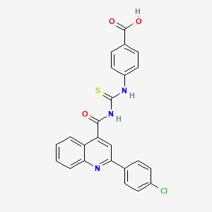 molecular formula C24H16ClN3O3S B4341183 4-{[({[2-(4-CHLOROPHENYL)-4-QUINOLYL]CARBONYL}AMINO)CARBOTHIOYL]AMINO}BENZOIC ACID 