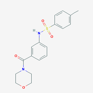 molecular formula C18H20N2O4S B434119 4-methyl-N-(3-(morpholine-4-carbonyl)phenyl)benzenesulfonamide CAS No. 355153-95-6
