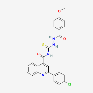 molecular formula C25H19ClN4O3S B4341190 2-(4-CHLOROPHENYL)-N~4~-{[2-(4-METHOXYBENZOYL)HYDRAZINO]CARBOTHIOYL}-4-QUINOLINECARBOXAMIDE 