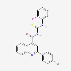 N-{[2-(4-CHLOROPHENYL)-4-QUINOLYL]CARBONYL}-N'-(2-IODOPHENYL)THIOUREA