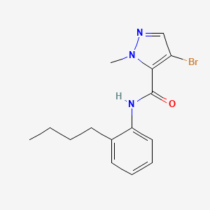 4-bromo-N-(2-butylphenyl)-1-methyl-1H-pyrazole-5-carboxamide