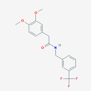 molecular formula C18H18F3NO3 B4341245 2-(3,4-dimethoxyphenyl)-N-[3-(trifluoromethyl)benzyl]acetamide 