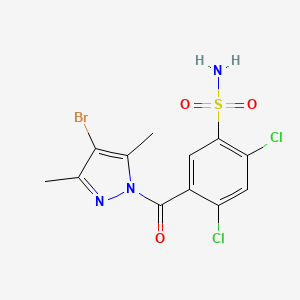 5-[(4-BROMO-3,5-DIMETHYL-1H-PYRAZOL-1-YL)CARBONYL]-2,4-DICHLORO-1-BENZENESULFONAMIDE