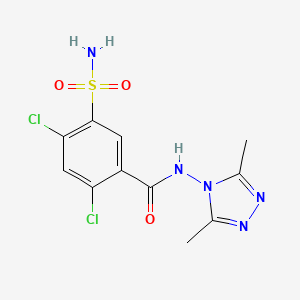 5-(aminosulfonyl)-2,4-dichloro-N-(3,5-dimethyl-4H-1,2,4-triazol-4-yl)benzamide