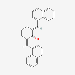 molecular formula C28H22O B4341285 2-[(E)-1-(1-NAPHTHYL)METHYLIDENE]-6-[(Z)-1-(1-NAPHTHYL)METHYLIDENE]-1-CYCLOHEXANONE 