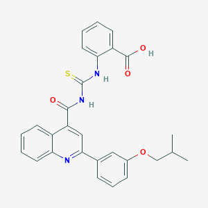 2-{[({[2-(3-ISOBUTOXYPHENYL)-4-QUINOLYL]CARBONYL}AMINO)CARBOTHIOYL]AMINO}BENZOIC ACID