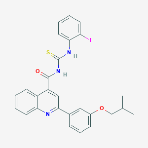 molecular formula C27H24IN3O2S B4341334 N-(2-IODOPHENYL)-N'-{[2-(3-ISOBUTOXYPHENYL)-4-QUINOLYL]CARBONYL}THIOUREA 