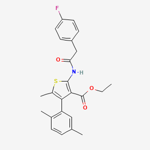 ETHYL 4-(2,5-DIMETHYLPHENYL)-2-{[2-(4-FLUOROPHENYL)ACETYL]AMINO}-5-METHYL-3-THIOPHENECARBOXYLATE