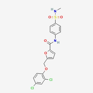 5-[(2,4-dichlorophenoxy)methyl]-N-[4-(methylsulfamoyl)phenyl]furan-2-carboxamide