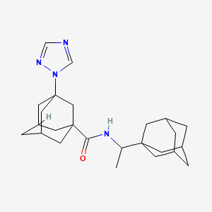 molecular formula C25H36N4O B4341419 N-[1-(1-adamantyl)ethyl]-3-(1H-1,2,4-triazol-1-yl)-1-adamantanecarboxamide 