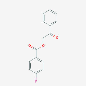 molecular formula C15H11FO3 B434143 2-Oxo-2-phenylethyl 4-fluorobenzoate CAS No. 55153-22-5