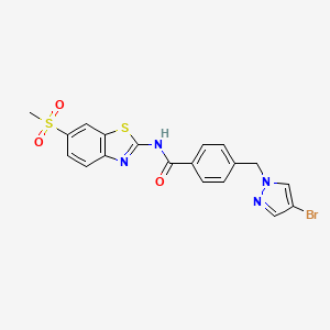 4-[(4-BROMO-1H-PYRAZOL-1-YL)METHYL]-N~1~-[6-(METHYLSULFONYL)-1,3-BENZOTHIAZOL-2-YL]BENZAMIDE