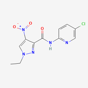 N-(5-CHLORO-2-PYRIDYL)-1-ETHYL-4-NITRO-1H-PYRAZOLE-3-CARBOXAMIDE