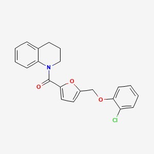 {5-[(2-CHLOROPHENOXY)METHYL]-2-FURYL}[3,4-DIHYDRO-1(2H)-QUINOLINYL]METHANONE