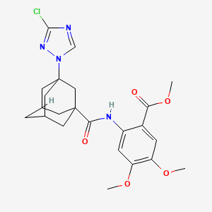 methyl 2-({[3-(3-chloro-1H-1,2,4-triazol-1-yl)-1-adamantyl]carbonyl}amino)-4,5-dimethoxybenzoate