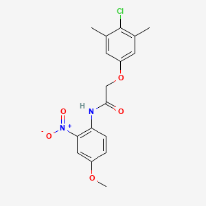 2-(4-chloro-3,5-dimethylphenoxy)-N-(4-methoxy-2-nitrophenyl)acetamide