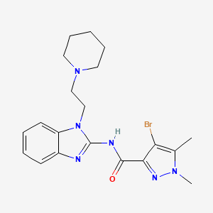 4-BROMO-1,5-DIMETHYL-N-[1-(2-PIPERIDINOETHYL)-1H-1,3-BENZIMIDAZOL-2-YL]-1H-PYRAZOLE-3-CARBOXAMIDE