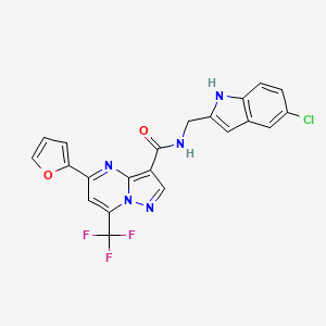 N~3~-[(5-CHLORO-1H-INDOL-2-YL)METHYL]-5-(2-FURYL)-7-(TRIFLUOROMETHYL)PYRAZOLO[1,5-A]PYRIMIDINE-3-CARBOXAMIDE