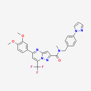 5-(3,4-dimethoxyphenyl)-N-methyl-N-[4-(1H-pyrazol-1-yl)benzyl]-7-(trifluoromethyl)pyrazolo[1,5-a]pyrimidine-2-carboxamide