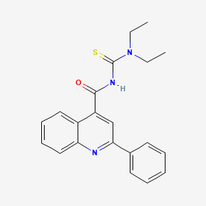 molecular formula C21H21N3OS B4341618 N,N-DIETHYL-N'-[(2-PHENYL-4-QUINOLYL)CARBONYL]THIOUREA 