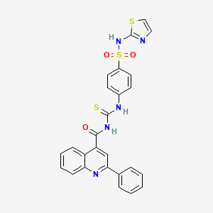 4-[({[(2-PHENYL-4-QUINOLYL)CARBONYL]AMINO}CARBOTHIOYL)AMINO]-N-(1,3-THIAZOL-2-YL)-1-BENZENESULFONAMIDE