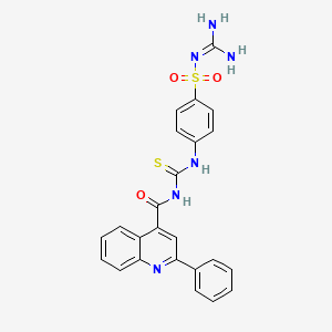 4-[({[4-({[AMINO(IMINO)METHYL]AMINO}SULFONYL)ANILINO]CARBOTHIOYL}AMINO)CARBONYL]-2-PHENYLQUINOLINE