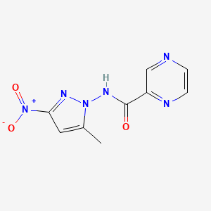 N-(5-methyl-3-nitro-1H-pyrazol-1-yl)-2-pyrazinecarboxamide