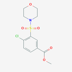 molecular formula C12H14ClNO5S B434166 Methyl 4-chloro-3-morpholin-4-ylsulfonylbenzoate CAS No. 352668-16-7