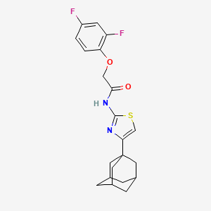 molecular formula C21H22F2N2O2S B4341663 N-[4-(1-adamantyl)-1,3-thiazol-2-yl]-2-(2,4-difluorophenoxy)acetamide 