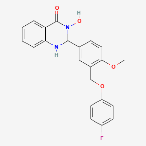 2-{3-[(4-fluorophenoxy)methyl]-4-methoxyphenyl}-3-hydroxy-2,3-dihydroquinazolin-4(1H)-one