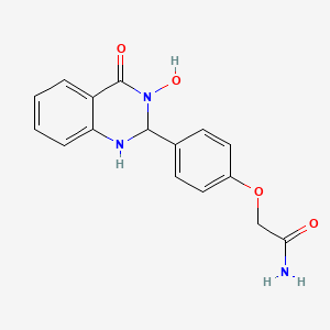 2-[4-(3-hydroxy-4-oxo-1,2,3,4-tetrahydro-2-quinazolinyl)phenoxy]acetamide