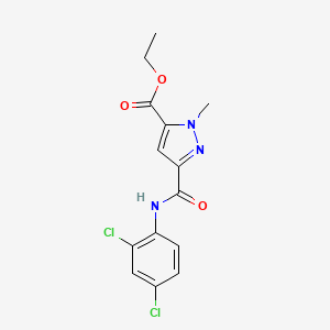 ethyl 3-[(2,4-dichloroanilino)carbonyl]-1-methyl-1H-pyrazole-5-carboxylate