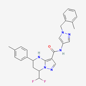 7-(difluoromethyl)-N-[1-(2-methylbenzyl)-1H-pyrazol-4-yl]-5-(4-methylphenyl)-4,5,6,7-tetrahydropyrazolo[1,5-a]pyrimidine-3-carboxamide