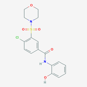 molecular formula C17H17ClN2O5S B434179 4-chloro-N-(2-hydroxyphenyl)-3-(4-morpholinylsulfonyl)benzamide CAS No. 361987-69-1