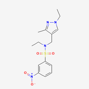 N-ETHYL-N-[(1-ETHYL-3-METHYL-1H-PYRAZOL-4-YL)METHYL]-3-NITRO-1-BENZENESULFONAMIDE