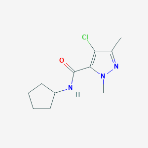 4-CHLORO-N~5~-CYCLOPENTYL-1,3-DIMETHYL-1H-PYRAZOLE-5-CARBOXAMIDE