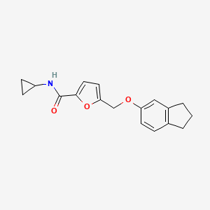 N-cyclopropyl-5-[(2,3-dihydro-1H-inden-5-yloxy)methyl]-2-furamide