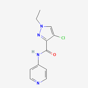 molecular formula C11H11ClN4O B4341869 4-chloro-1-ethyl-N-4-pyridinyl-1H-pyrazole-3-carboxamide 