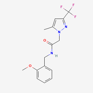 N-(2-methoxybenzyl)-2-[5-methyl-3-(trifluoromethyl)-1H-pyrazol-1-yl]acetamide